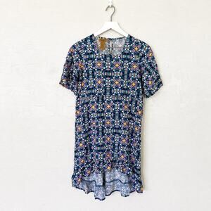 Wrangler Girls Teal Geo Floral High Low Ruffle Dress XXL Rodeo Cowgirl Western